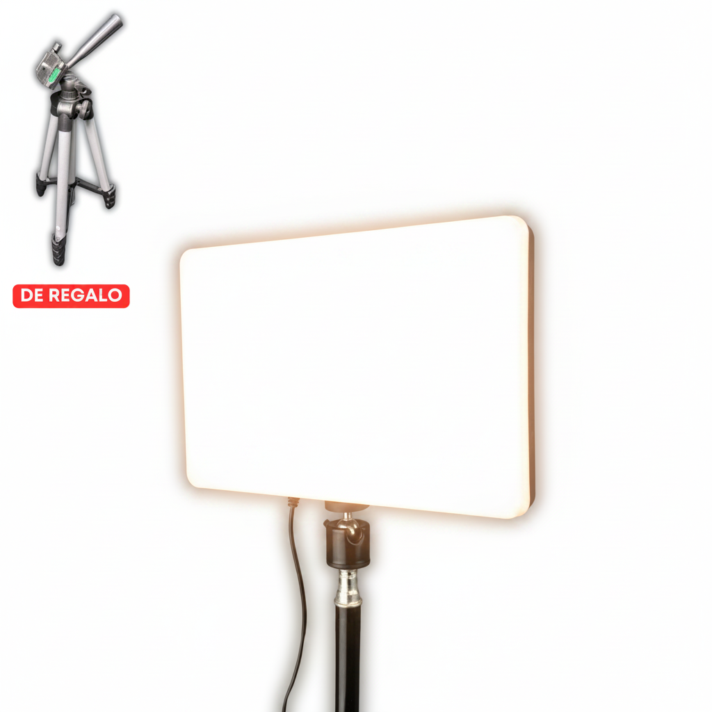 Panel LED Profesional + Trípode Profesional Ajustable De Regalo