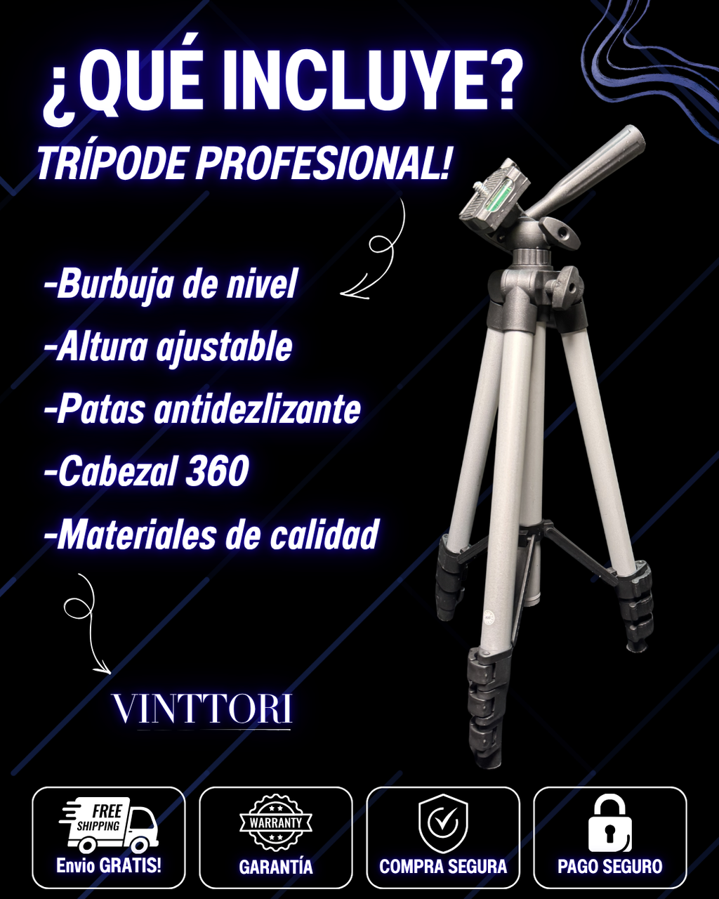 Panel LED Profesional + Trípode Profesional Ajustable De Regalo