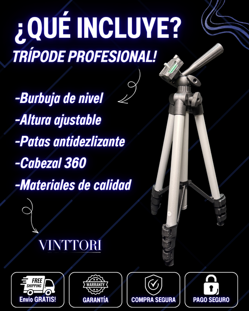 Panel LED Profesional + Trípode Profesional Ajustable De Regalo