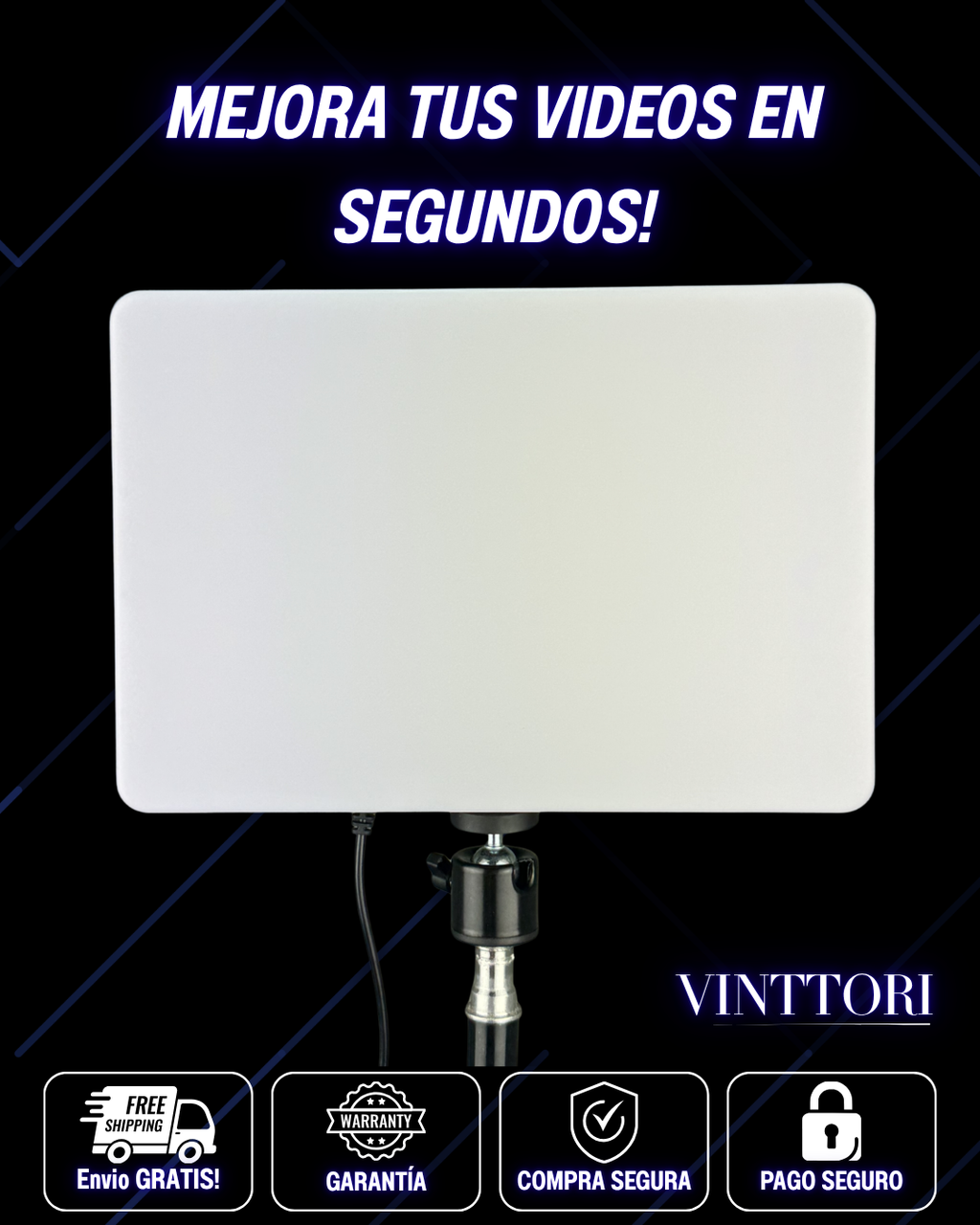 Panel LED Profesional + Trípode Profesional Ajustable De Regalo